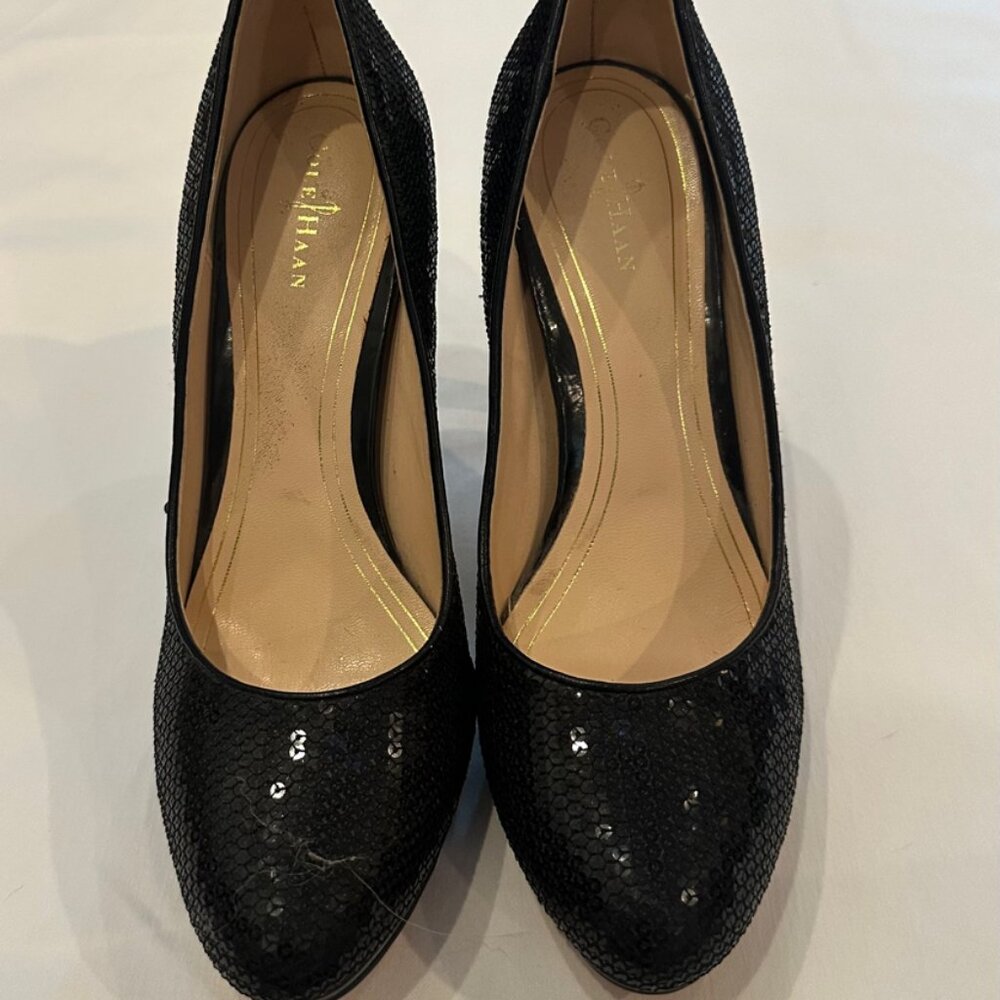 Cole Haan Black Sequin Pumps Size 8.5 B